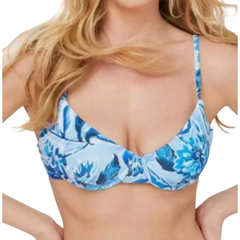 Andie Swim Floral Bikini Top The Bermuda Size Small - Picture 8 of 9